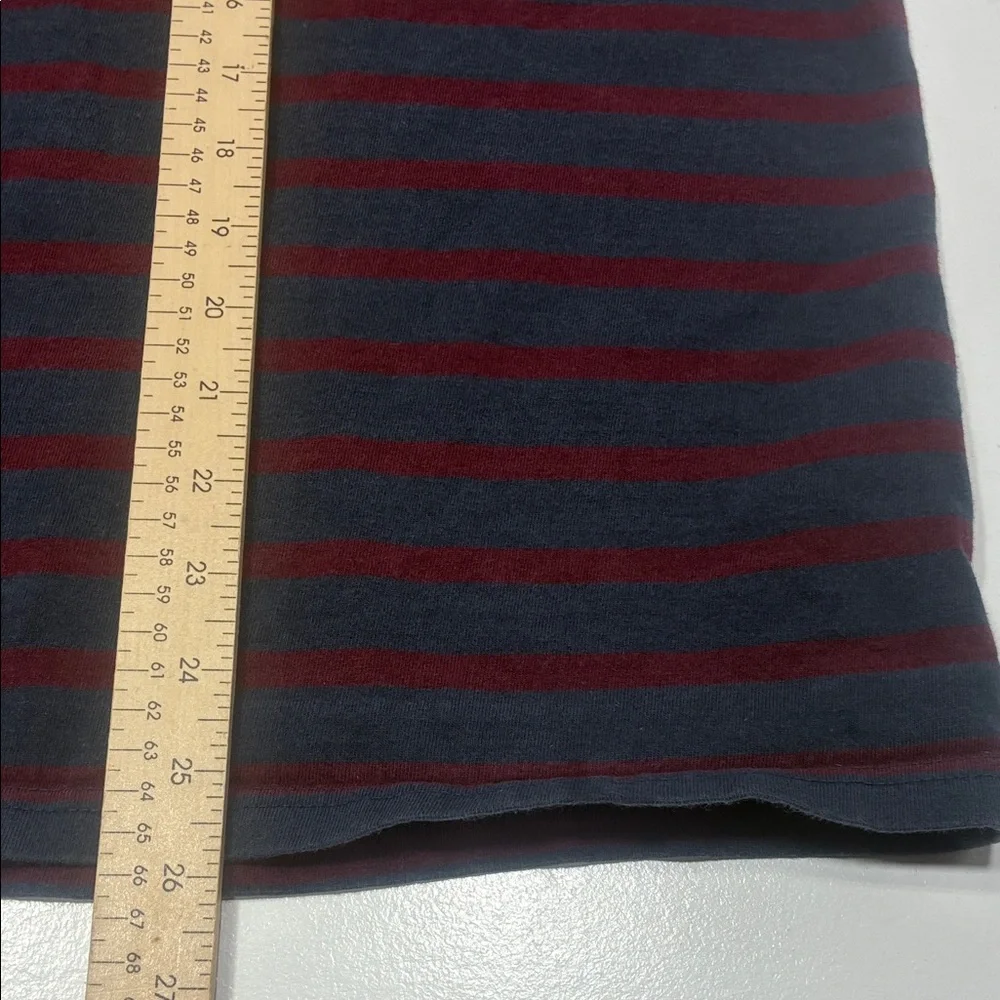 Everlane T-shirt Men‎ Size Large Short Sleeve Blue and Red Stripes Crewneck - Picture 6 of 8